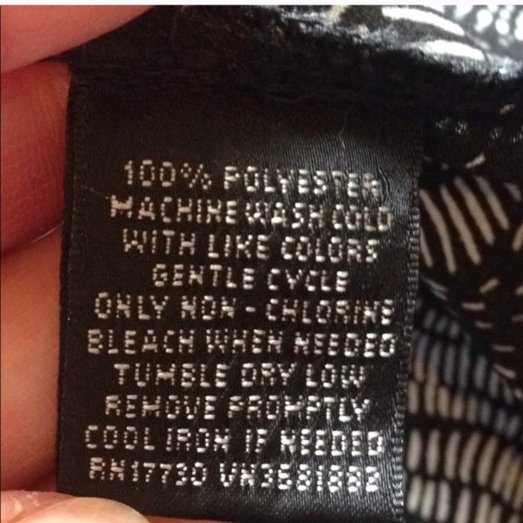 Mossimo Black / White Tie Top Button Down Blouse - Picture 7 of 7